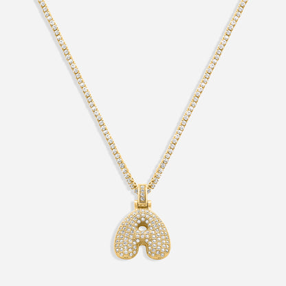 Chunky Initial Necklace and Pendant (18k Gold Plated)