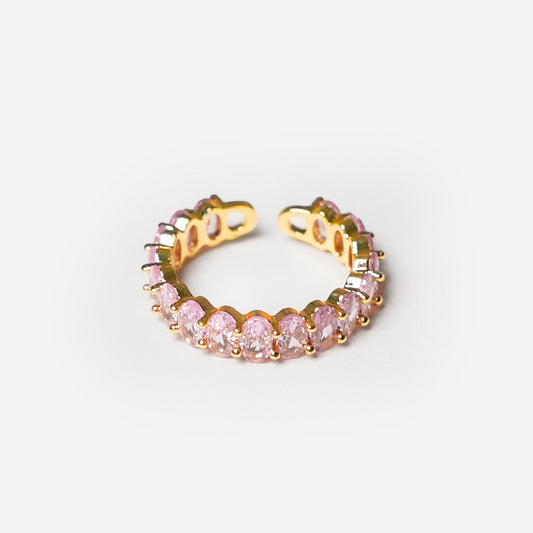 Baby Pink CZ Ring (18k Gold Plated)