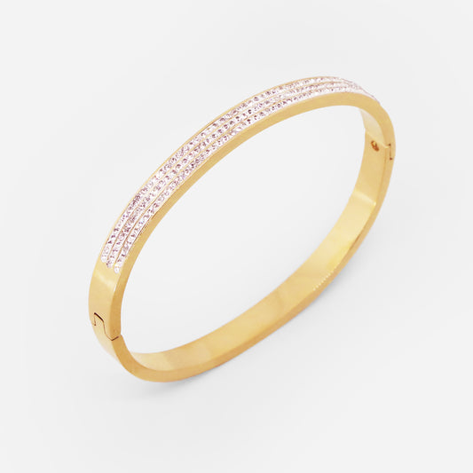 Iced Pave Bangle (18k Gold Plated)