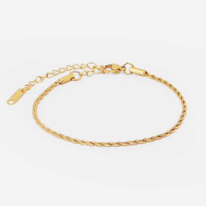 Rope Bracelet (18k Gold Plated)