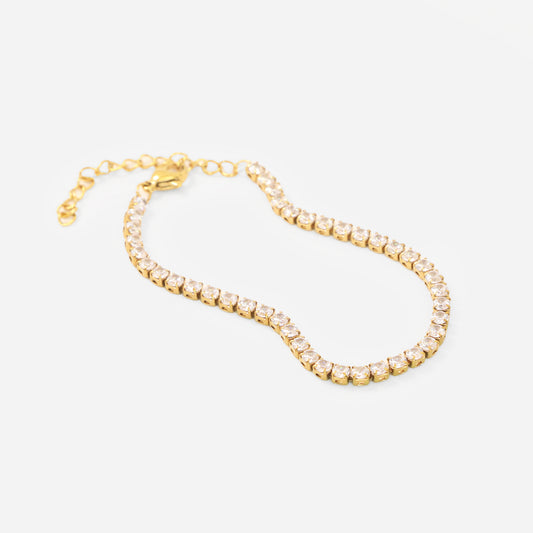 Tennis Bracelet (18k Gold Plated)