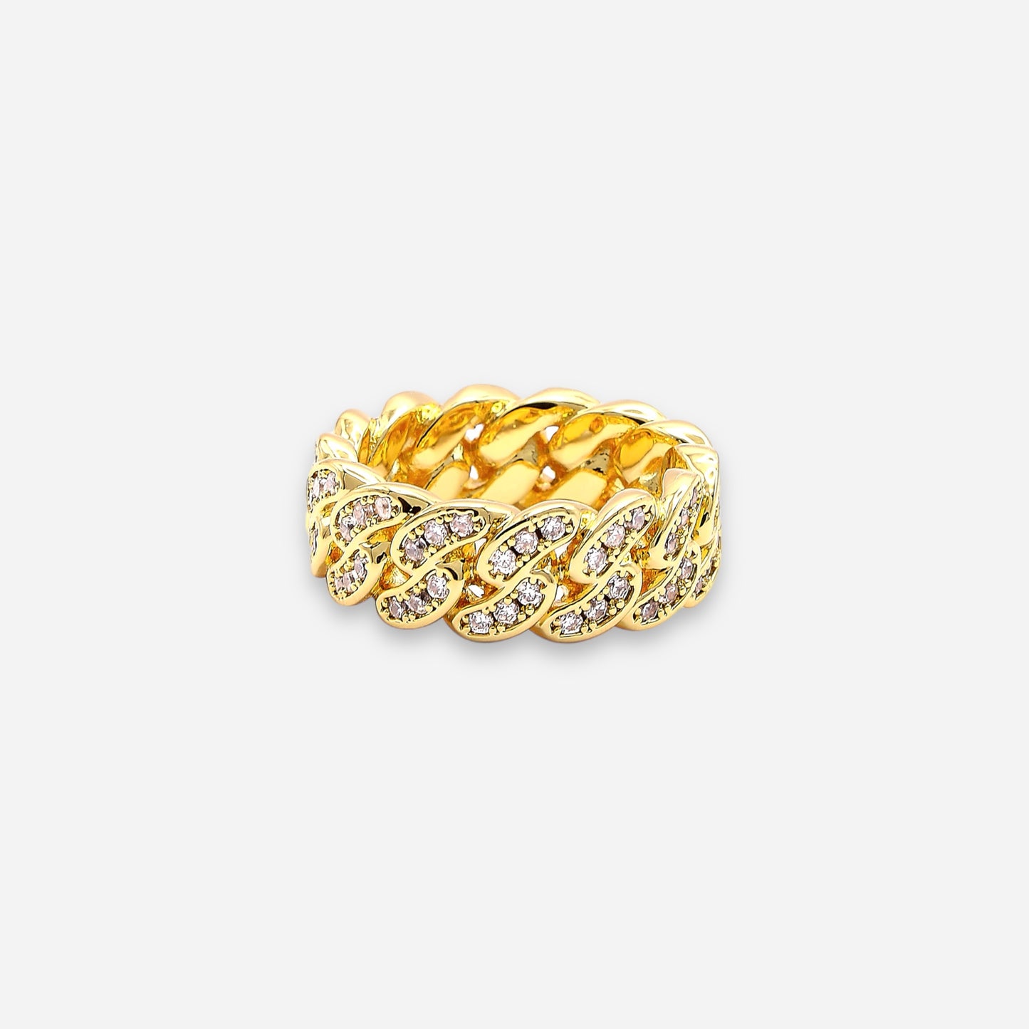 Iced Cuban Ring (18k Gold Plated)