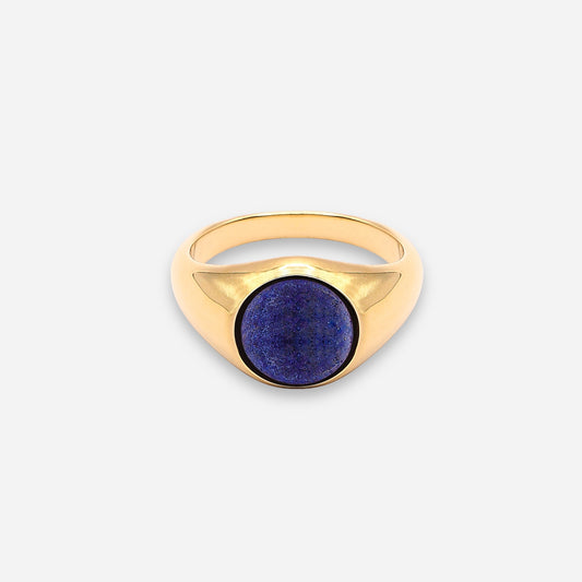 Lapis Gemstone Ring (18k Gold Plated)