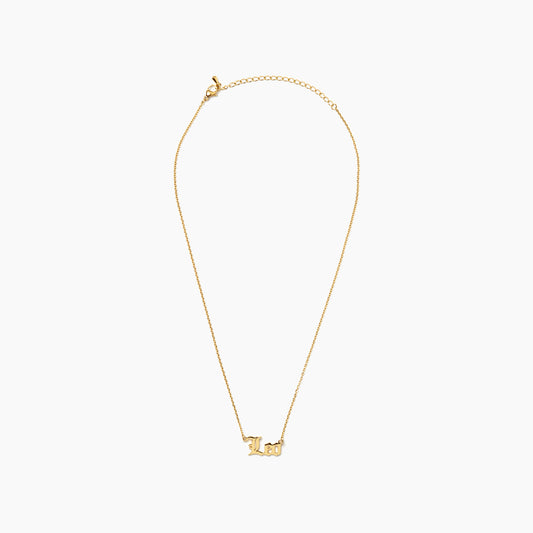 Zodiac Name Necklace (18k Gold Plated)