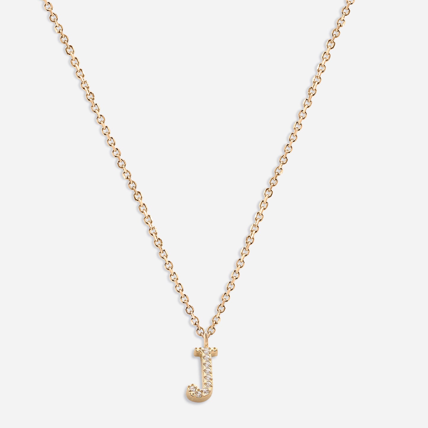 Iced Initial Necklace (18k Gold Plated)