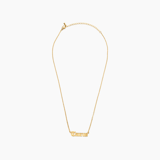 Zodiac Name Necklace (18k Gold Plated)